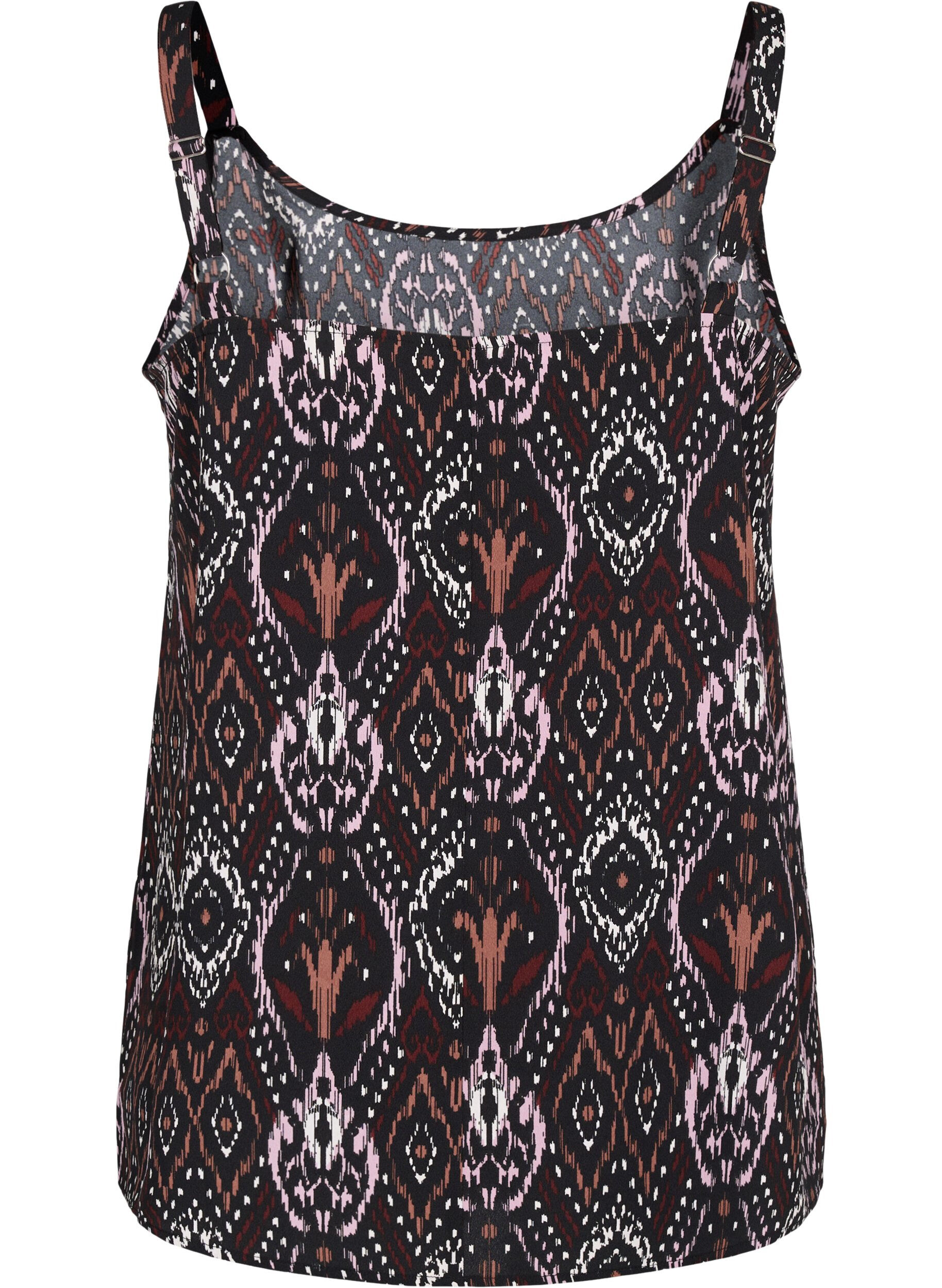 Zizzi FLASH - Top mit Print, Black Rose Ethnic, Packshot image number 1