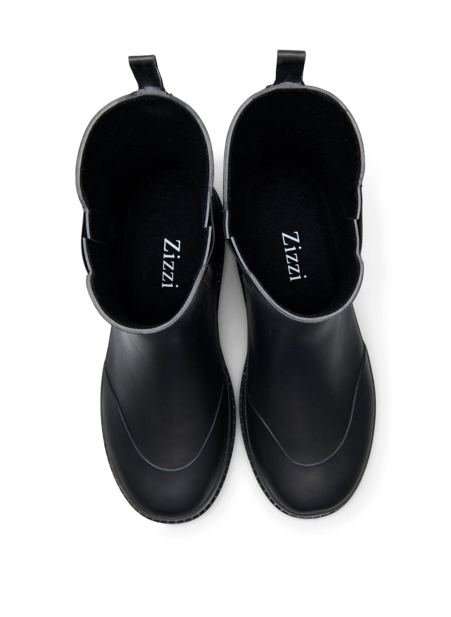 Zizzi Kurze breite Passform Gummistiefel, Black, Packshot image number 2