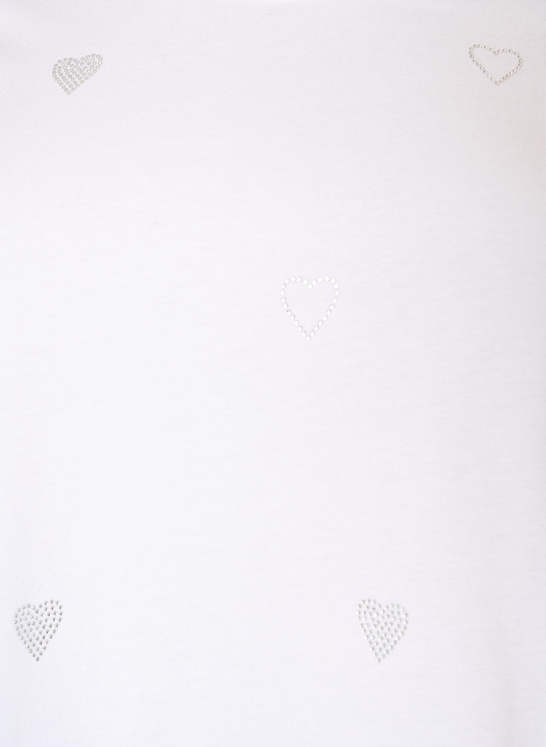 ZizziT-Shirt aus Bio-Baumwolle mit Herzen, Wei&szlig;, Packshot image number 2