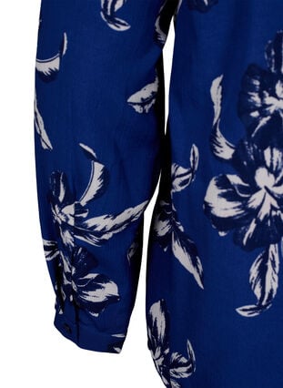 FLASH – Langärmlige Bluse mit Druck, Navy Blazer Flower, Packshot image number 3