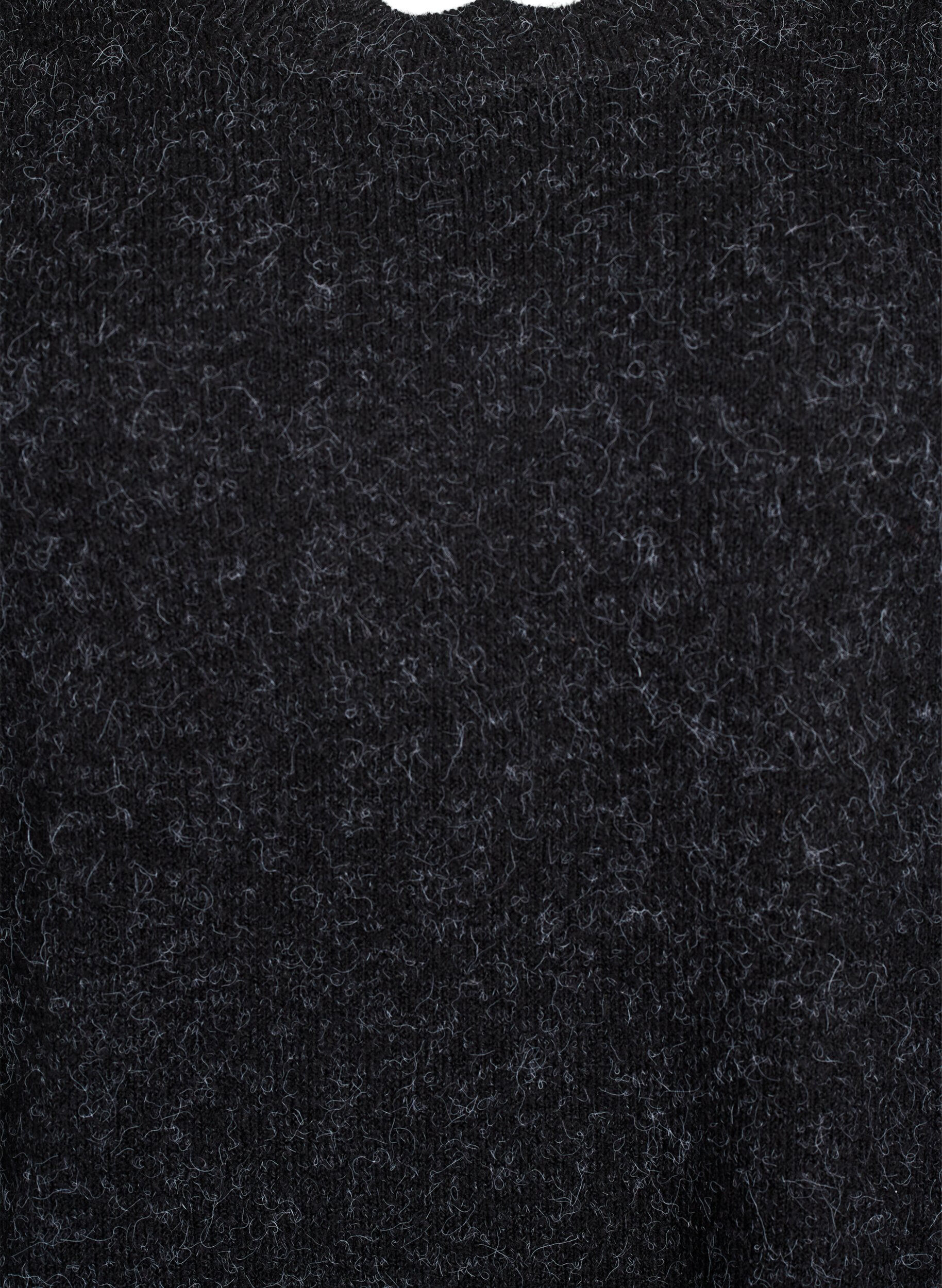 Zizzi Gestricktes Minikleid mit gewelltem Saum und Schlitzen, Grau, Packshot image number 2