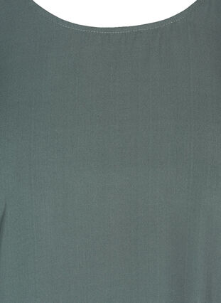 Bluse mit kurzen Spitzen-Ärmeln, Balsam Green, Packshot image number 2