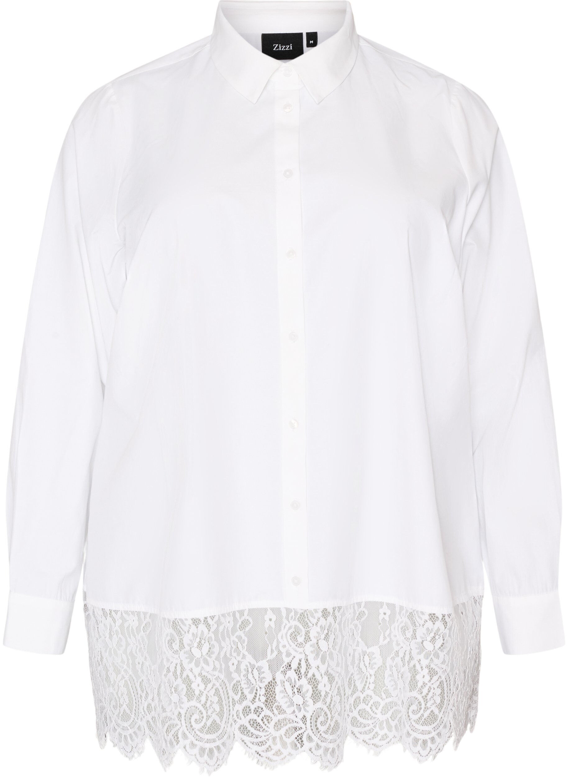 Lockere Bluse mit breiter Spitze