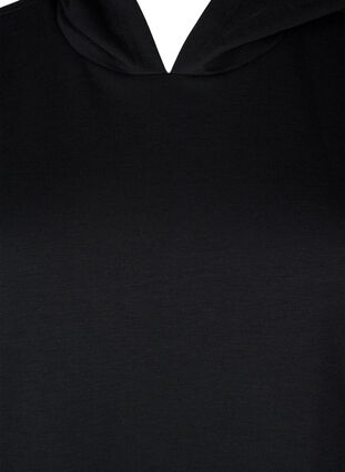 Sweatshirtkleid mit kurzen Ärmeln aus Modal-Mix, Black, Packshot image number 2