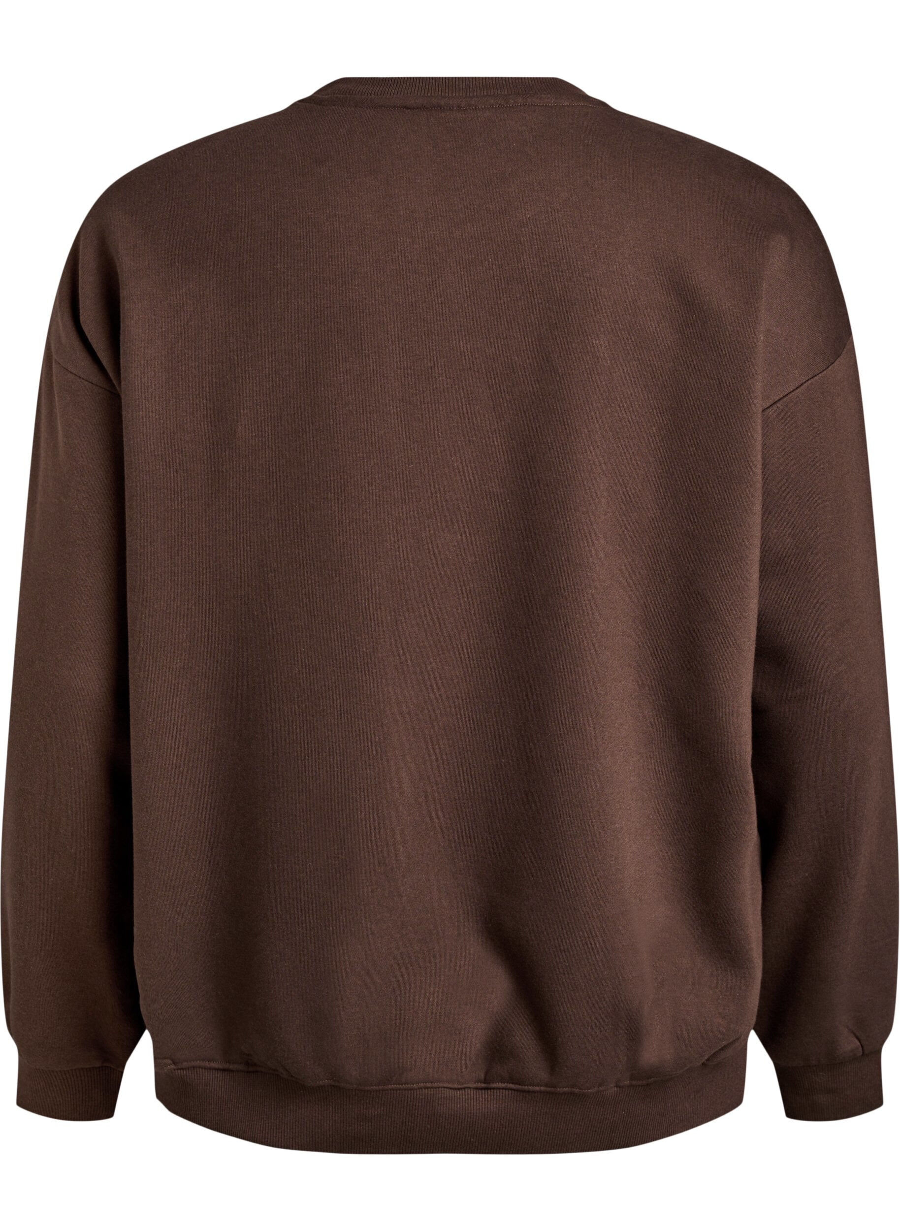 Zizzi Sweatshirt mit Motiv, Braun, Packshot image number 1