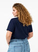 Basic-T-Shirt aus Baumwolle mit Rundhalsausschnitt, Blau, Model image number 2
