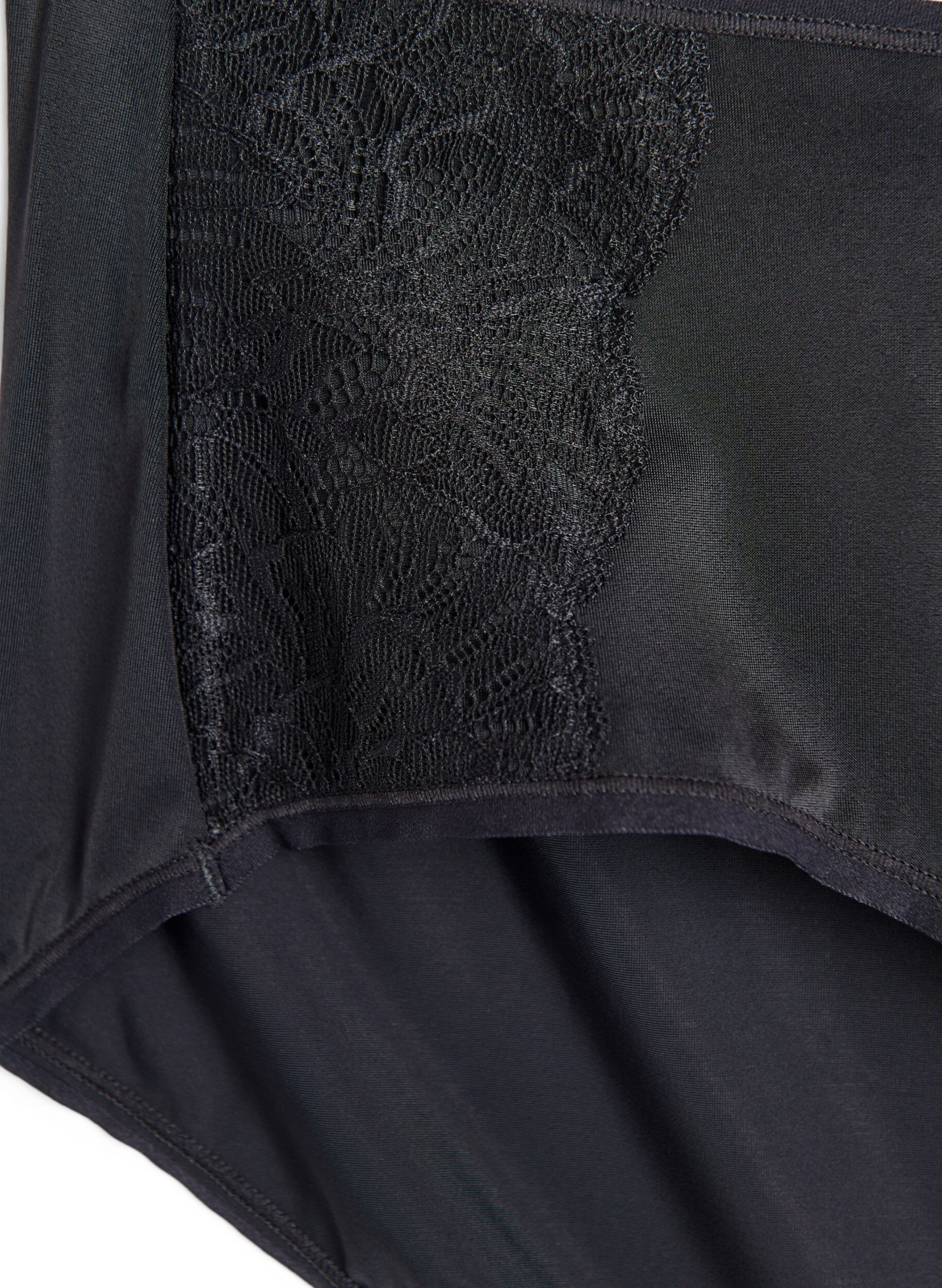 Zizzi Regular rise Unterw&auml;sche 2er-Pack, Schwarz, Packshot image number 3