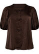 Bluse aus Satin mit Schleifen und ellbogenlangen &Auml;rmeln, Braun, Packshot image number 0
