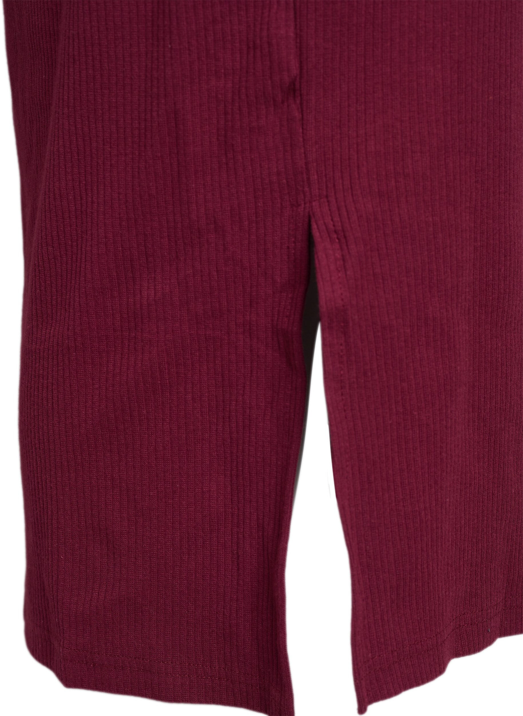 Zizzi Maxikleid aus Jersey mit kurzen &Auml;rmeln, Dunkles Bordeaux, Packshot image number 3