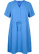 Kurzärmliges Kleid mit Bindeband an der Taille, Riverside, Packshot image number 0