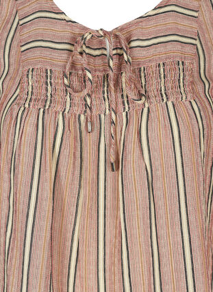 Gestreifte Bluse mit 3/4-Ärmeln und Smock, Rose Smoke stripe, Packshot image number 2