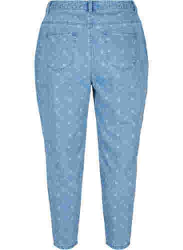 Mille Mom Fit Jeans mit Print, Light blue denim, Packshot image number 1