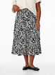 Langer Rock mit Zebraprint, Black w. White Zebra, Model image number 2