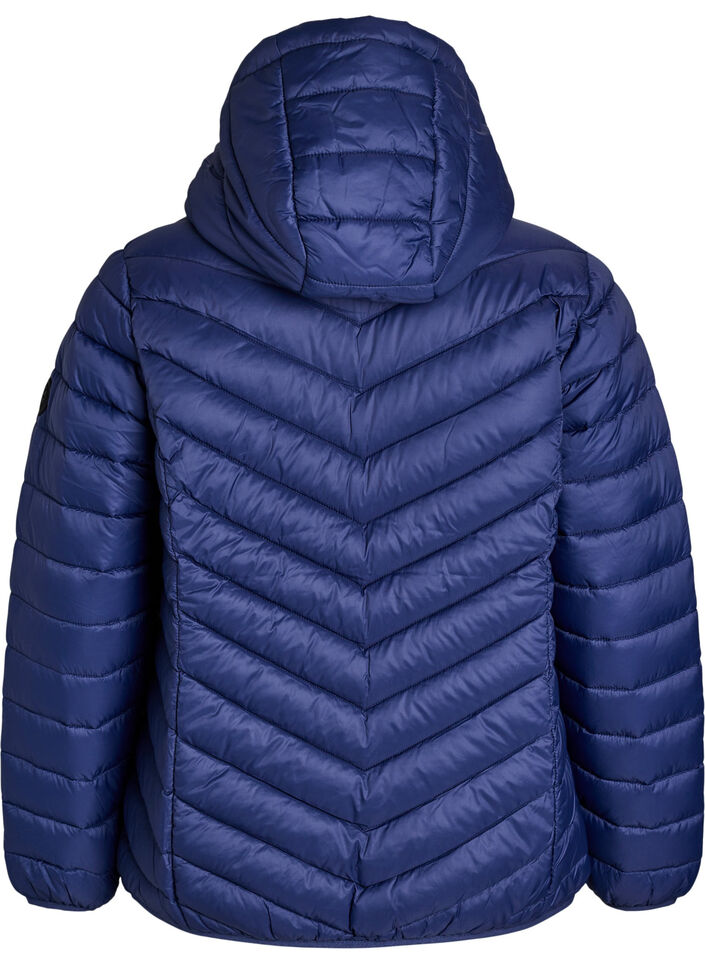 Leichte Steppjacke mit Kapuze, Blau, Packshot image number 1