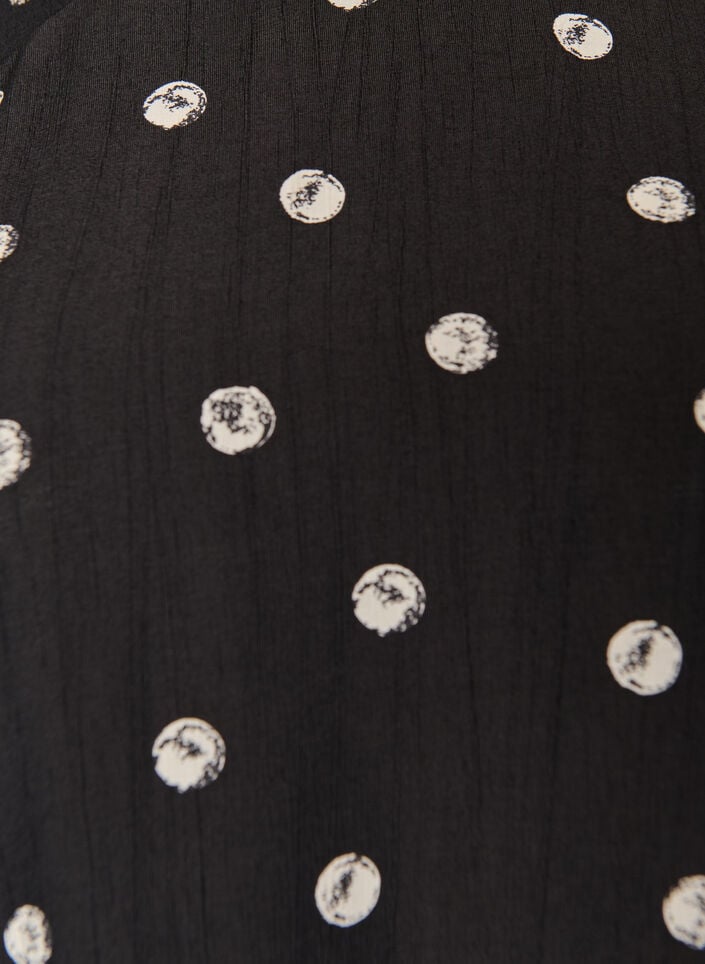 Kurzes Kleid aus Viskose mit Ballon&auml;rmeln, Schwarz, Packshot