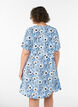 Kurzes Kleid mit Blumendruck, Blau, Model image number 2