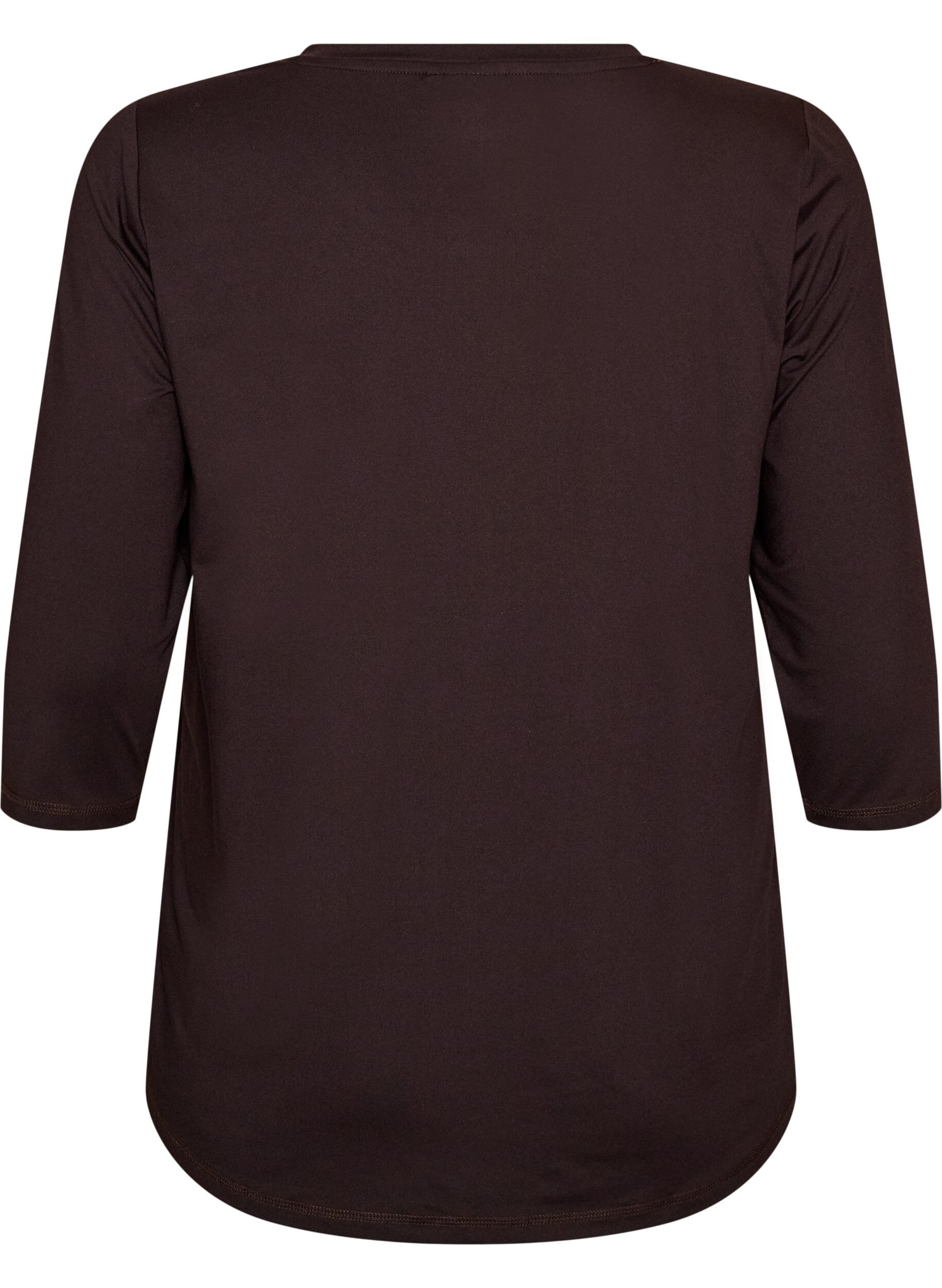 ZizziTrainingsshirt mit 3/4-&Auml;rmeln, Brown, Packshot image number 1