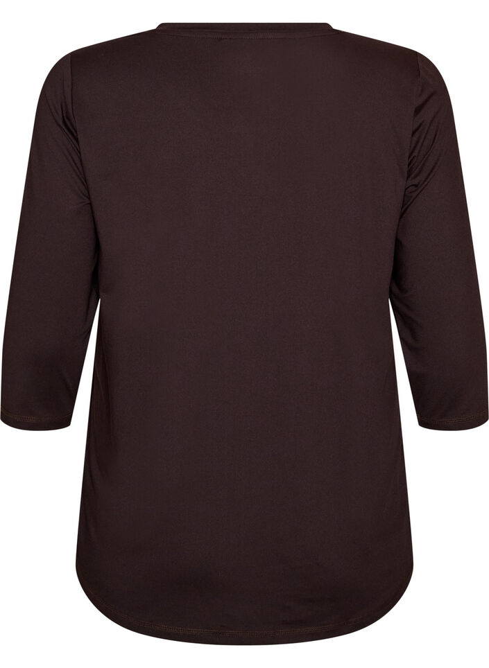 Trainingsshirt mit 3/4-&Auml;rmeln, Brown, Packshot image number 1