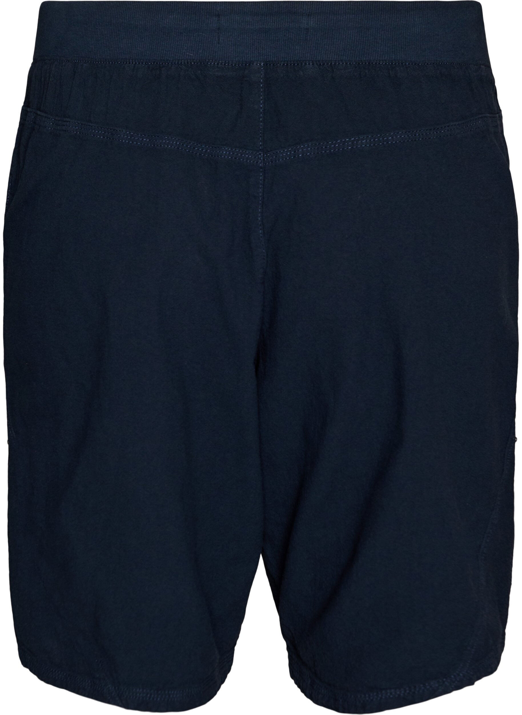 ZizziLockere Shorts aus Baumwolle mit Taschen, Blau, Packshot image number 1