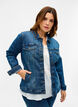Kurze Denim-Jacke aus Baumwolle, Blue denim, Model image number 0