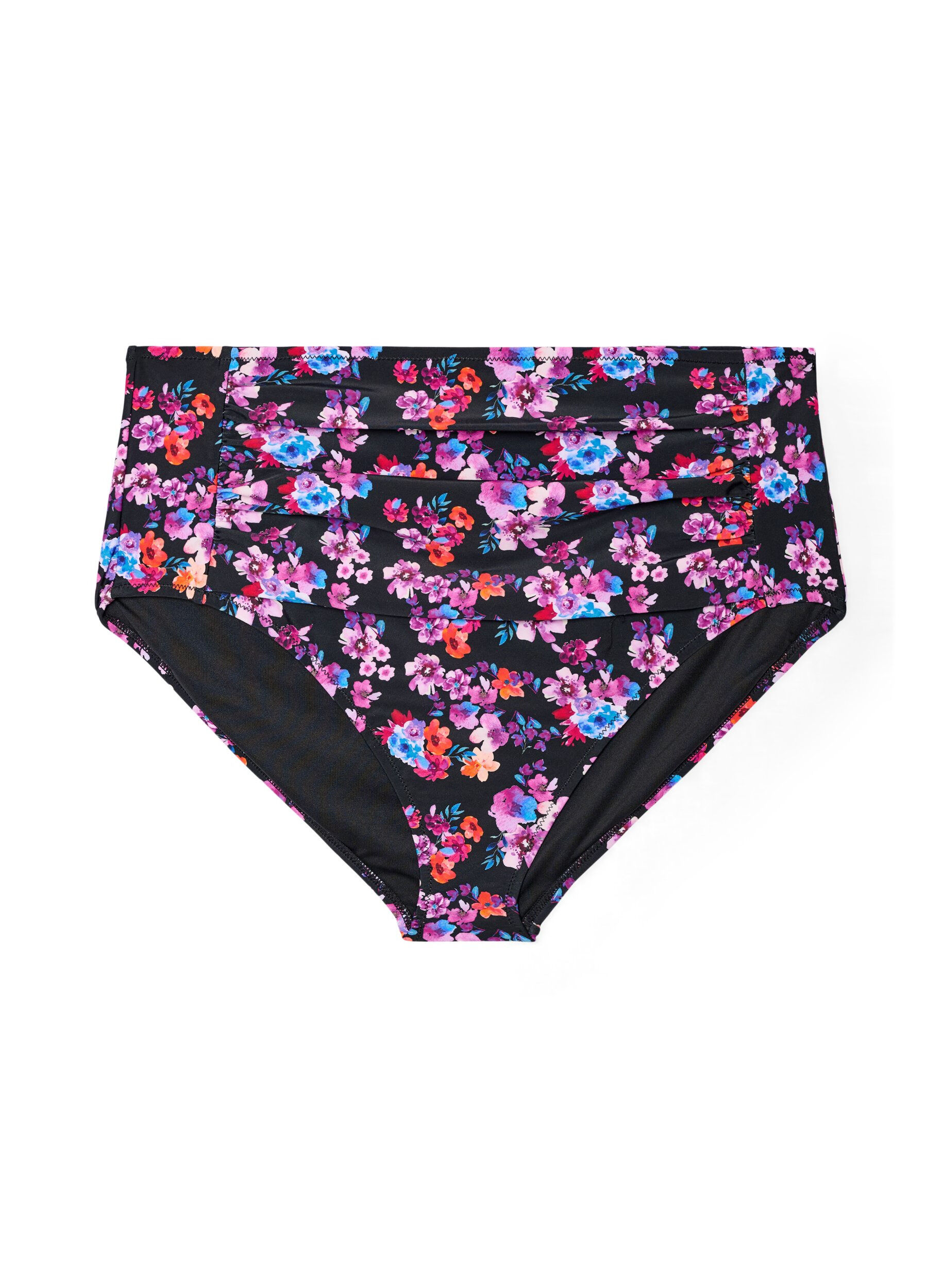 Hoch taillierte Bikinihosen mit Muster