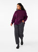 Gestrickte Wollbluse mit hohem Kragen, Potent Purple Mel., Model image number 2