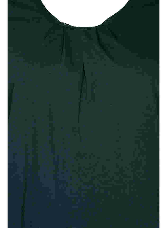 Baumwollbluse mit 3/4 Ärmeln, Scarab, Packshot image number 2