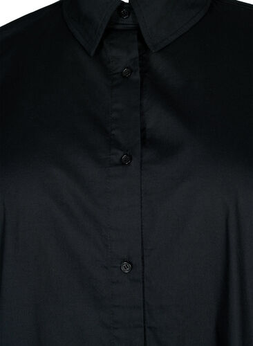 Hemd mit Bindedetail an den Ärmeln, Black, Packshot image number 2