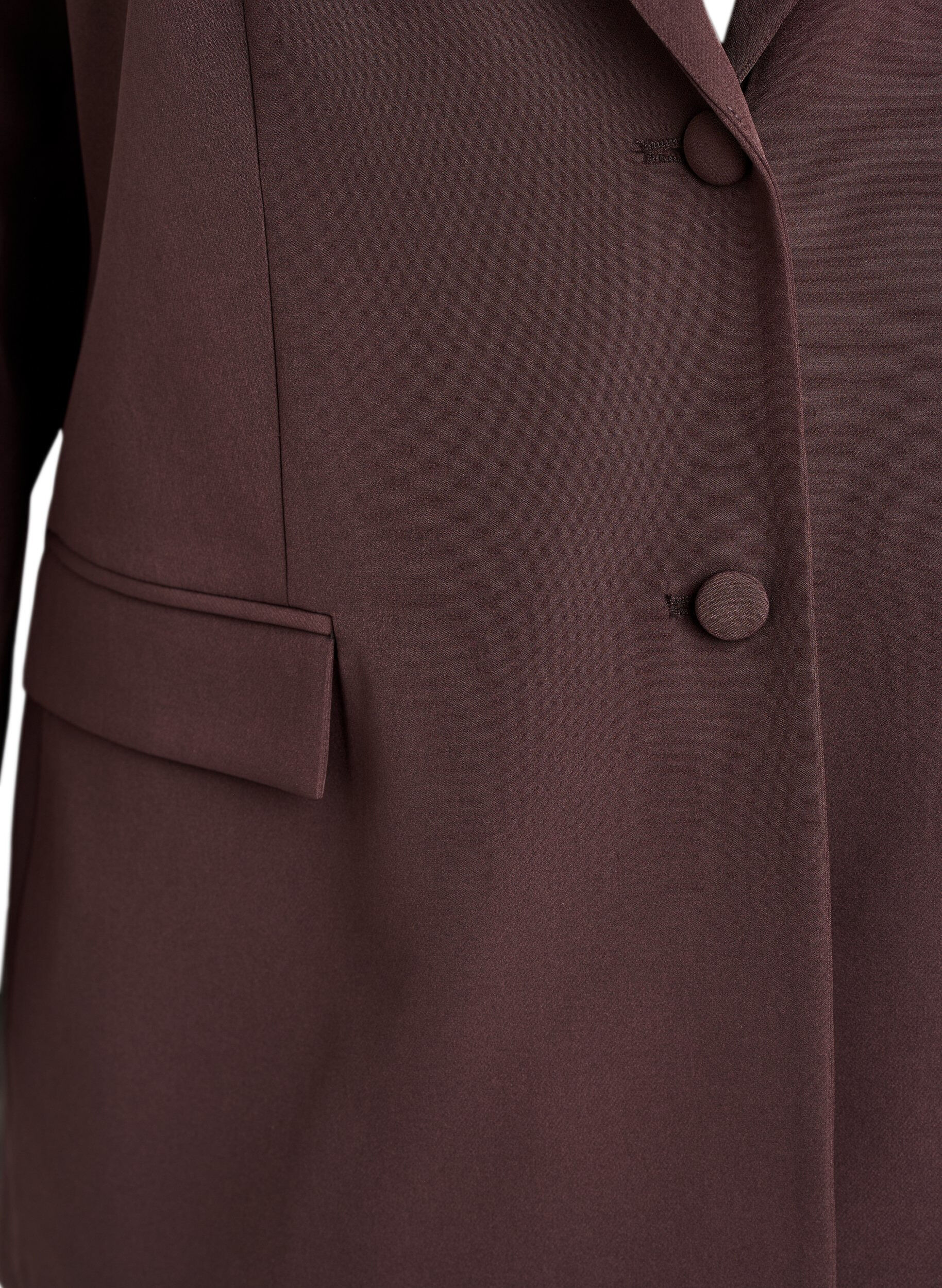ZizziKlassischer Blazer mit Knopfverschluss, Braun, Packshot image number 2