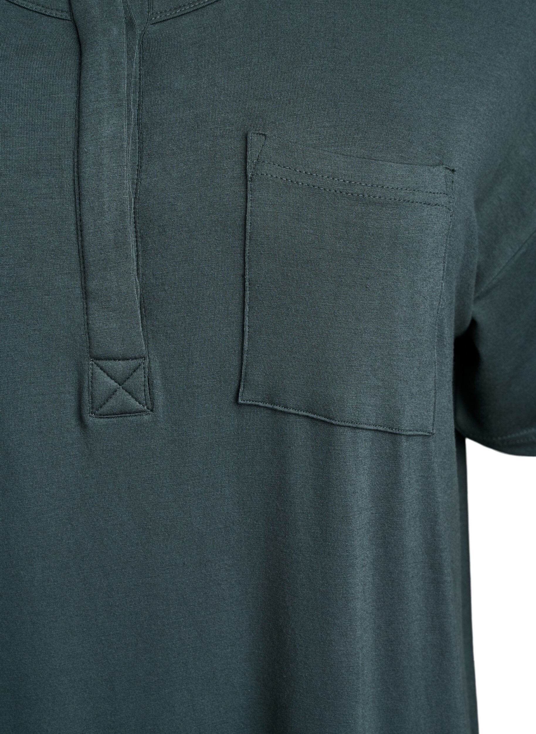 Zizzi Nachthemd aus Viskose mit kurzen &Auml;rmeln, Urban Chic, Packshot image number 2