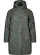 Gepolsterte Winterjacke mit Blumenprint, Gr&uuml;n, Packshot image number 0
