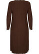 Midi-Kleid mit welliger Struktur und langen &Auml;rmeln, Braun, Packshot image number 1