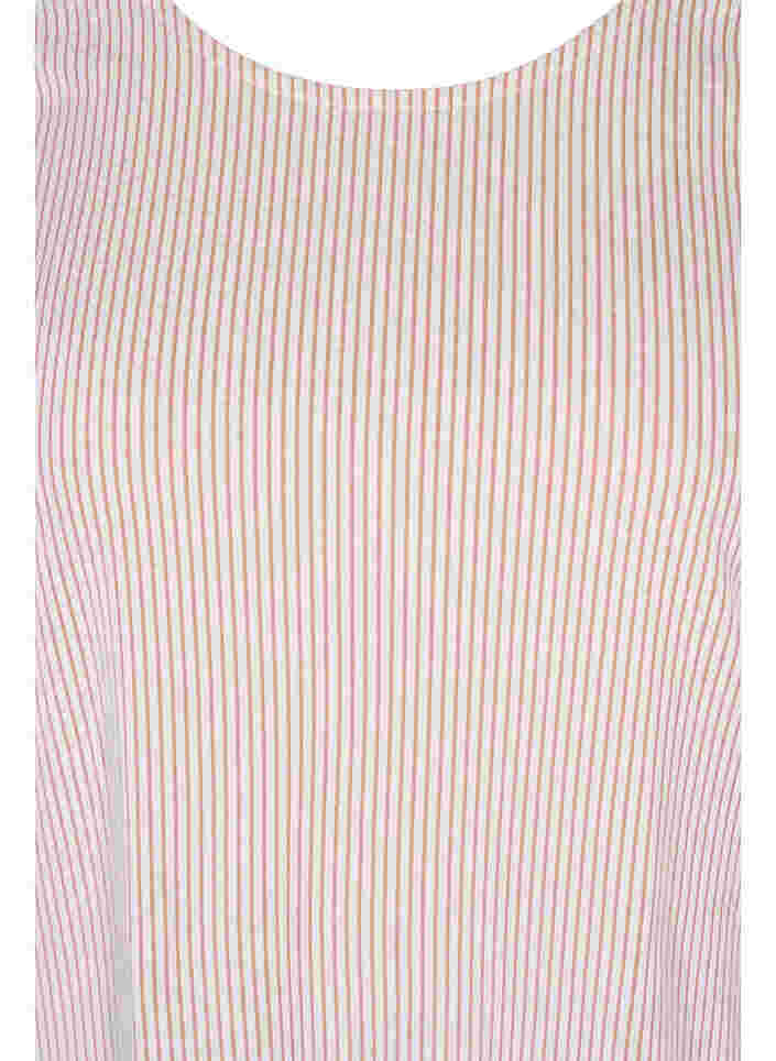 Gestreifte Bluse mit 3/4 Ärmeln, Pecan Brown Stripe, Packshot image number 2