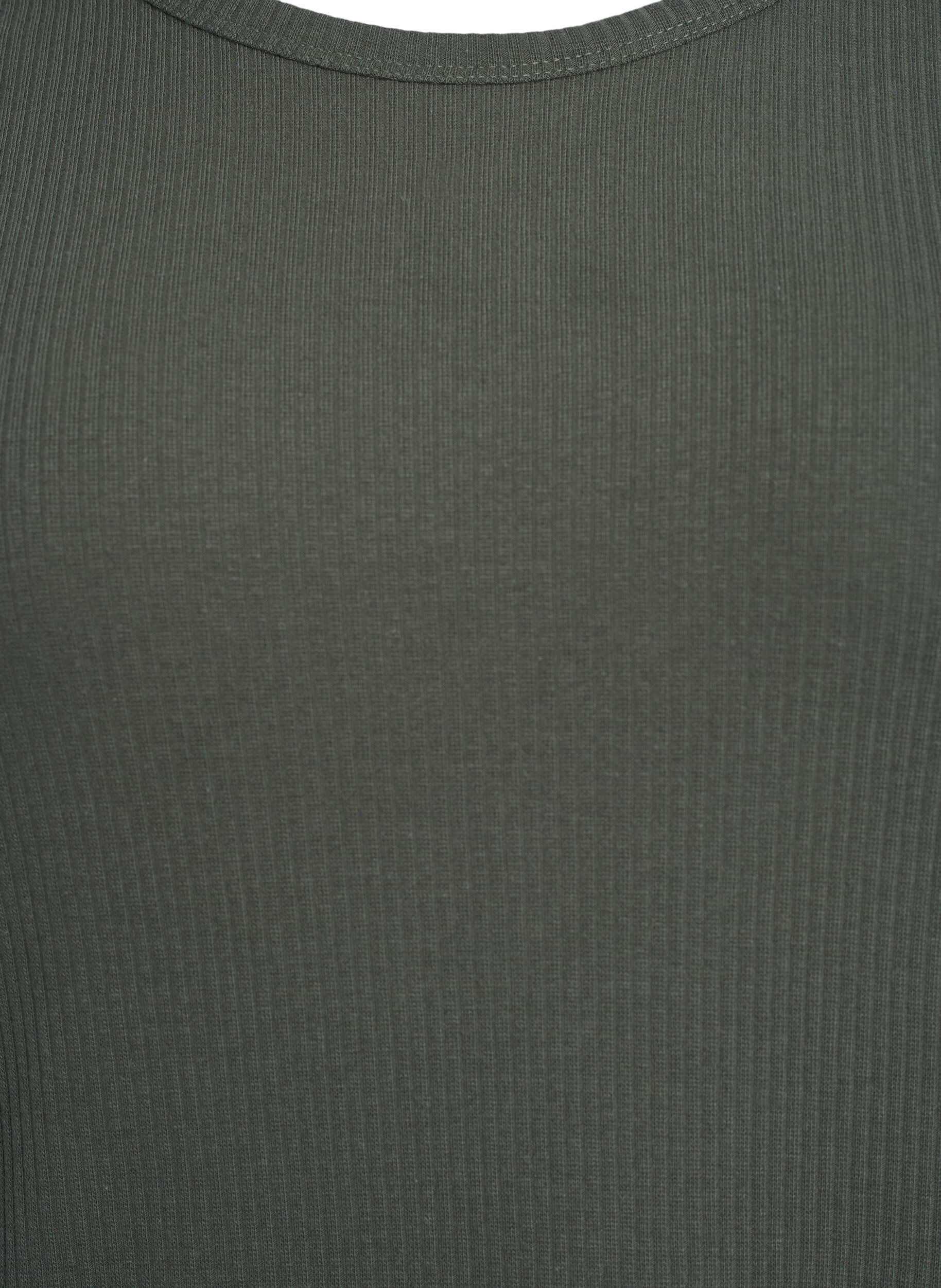 Zizzi Maxikleid aus Jersey mit kurzen &Auml;rmeln, Gr&uuml;n, Packshot image number 2