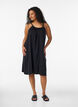 Midi-Tr&auml;gerkleid aus Bio-Baumwolle, Schwarz, Model image number 1