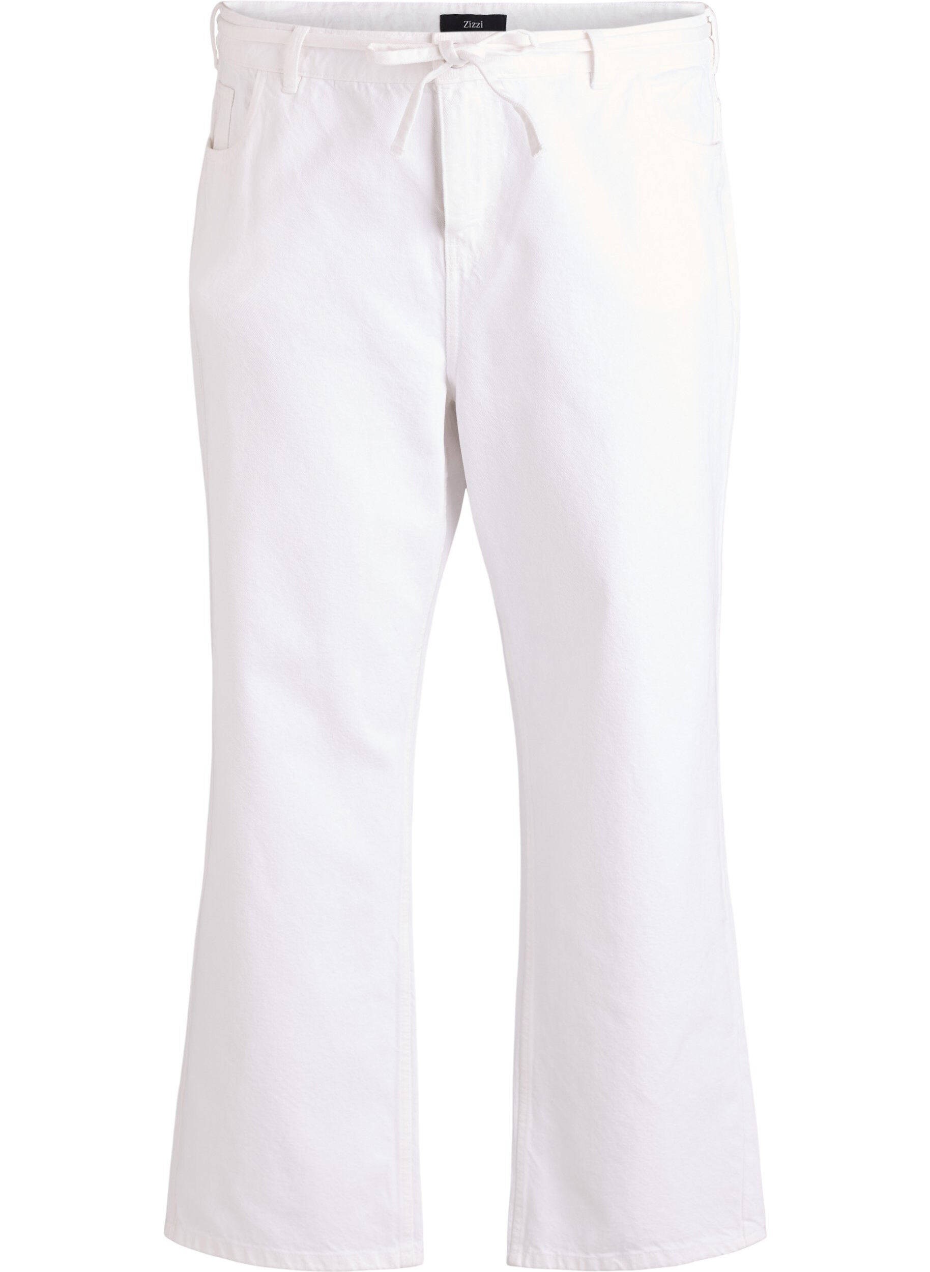 Jeans in gerader Passform mit Bindeg&uuml;rtel