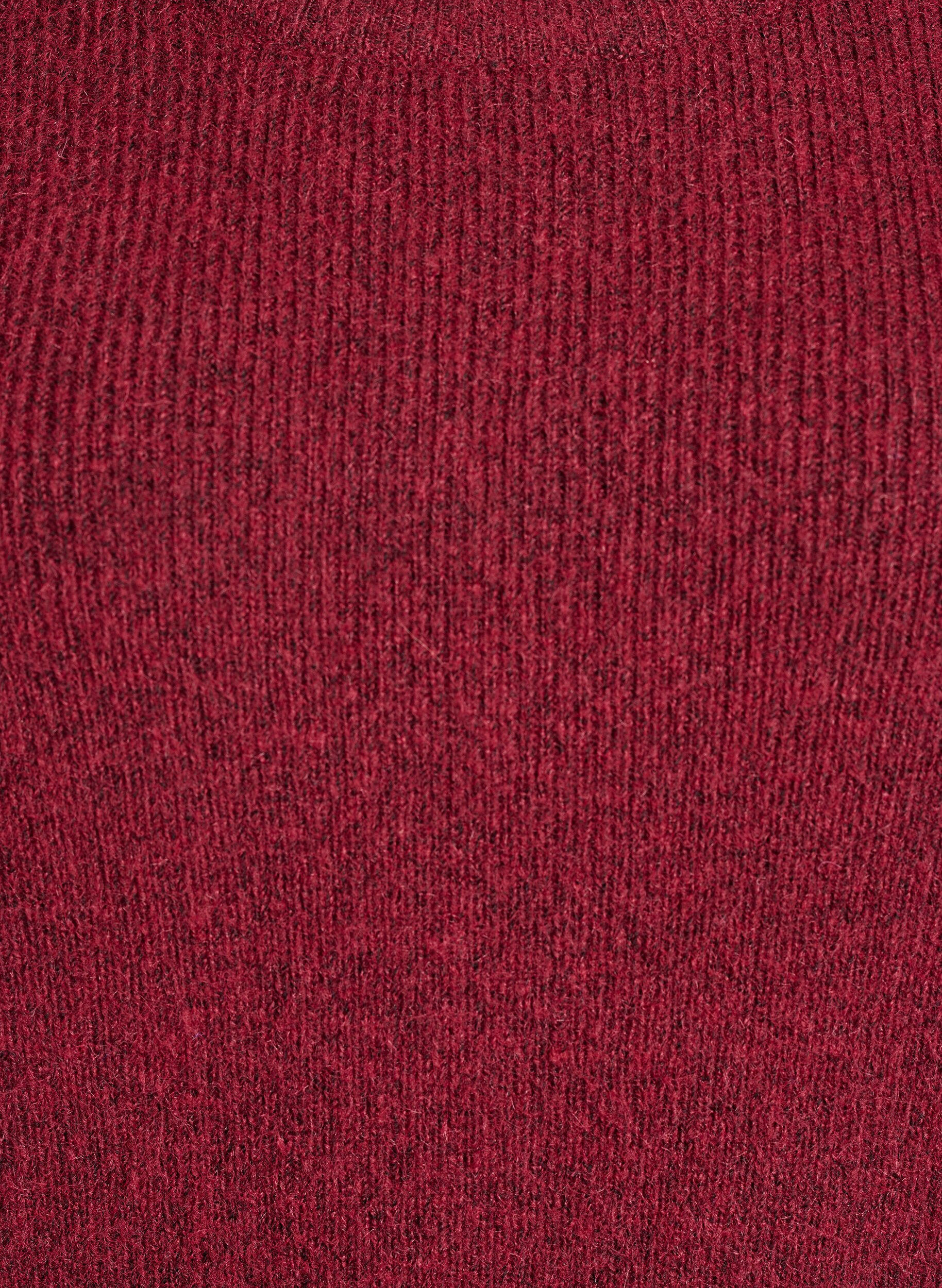 ZizziMelierte Strickbluse mit Rundhalsausschnitt, Rot, Packshot image number 2