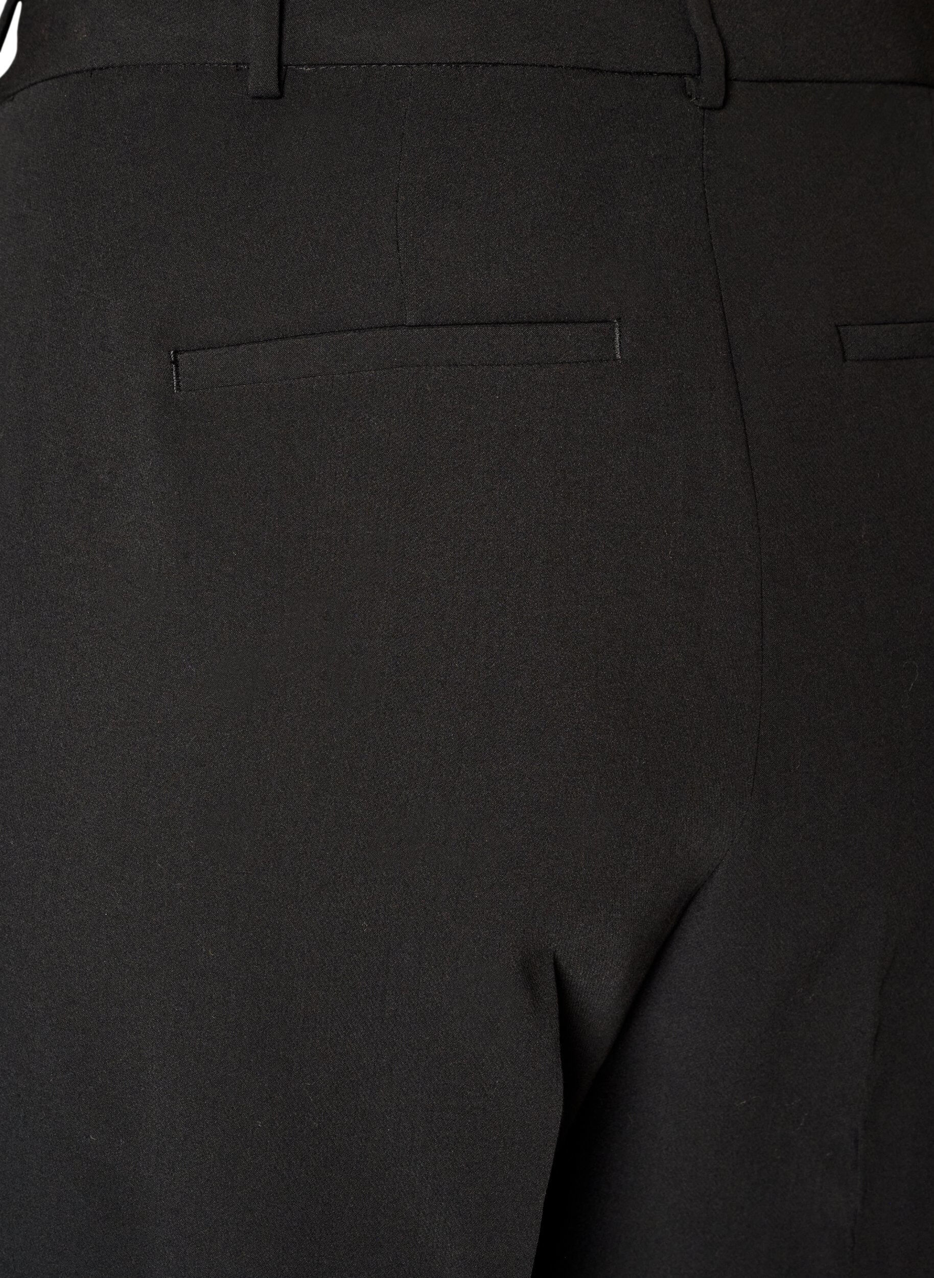 ZizziWeite Anzughose mit hoher Taille, Schwarz, Packshot image number 3