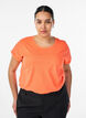 Neonfarbenes T-Shirt aus Baumwolle, Orange, Model image number 0