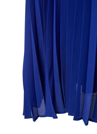 Plissiertes Midikleid mit kurzen Ärmeln, Clematis Blue, Packshot image number 3