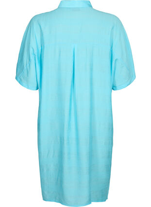 Langes Shirt aus Viskose mit Textur, Bachelor Button, Packshot image number 1