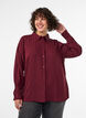 Bluse mit Strukturstreifen und Glitzerf&auml;den, Rot, Model image number 0