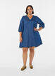 Jeanskleid mit 3/4-&Auml;rmeln, Blau, Model image number 1