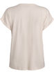 T-Shirt aus Viskose mit Glitzerstreifen, Vanille, Packshot image number 1