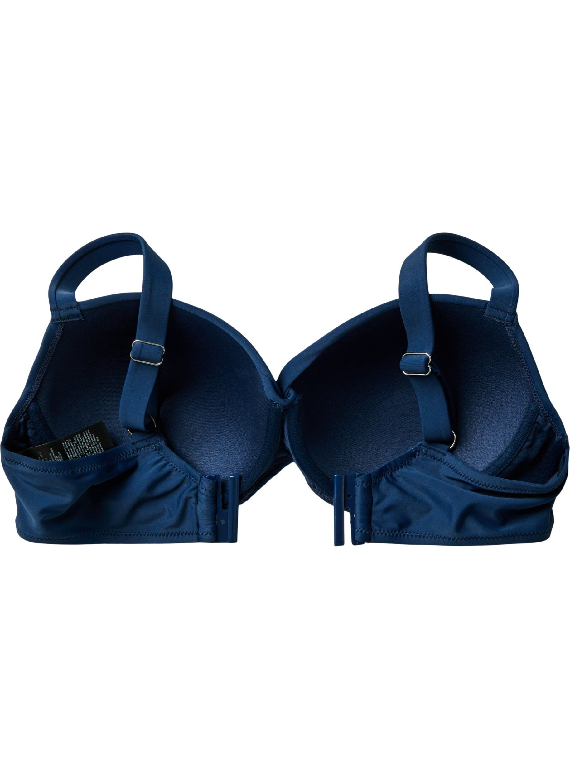 Zizzi Bikinioberteil mit B&uuml;gel und Raffung, Blau, Packshot image number 4