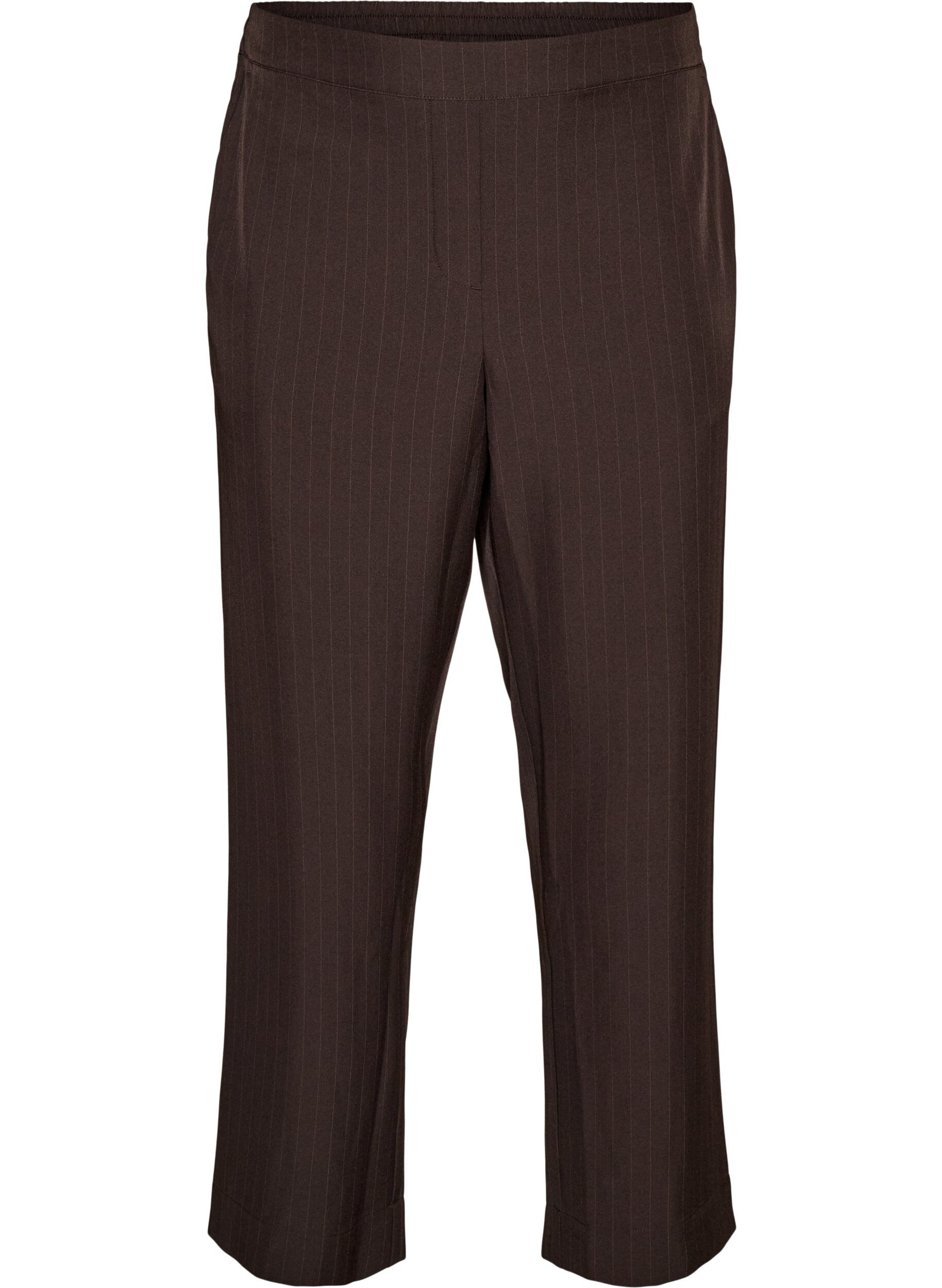 ZizziLockere Hose mit Taschen, Braun, Packshot image number 0