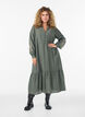 Kleid aus Viskose mit Stickerei und Stufenvolants, Gr&uuml;n, Model image number 0