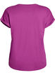 Kurz&auml;rmeliges T-Shirt aus einer Baumwollmischung, Lila, Packshot image number 1