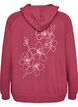 Hoodie mit Rei&szlig;verschluss und R&uuml;ckendruck, Rot, Packshot image number 1