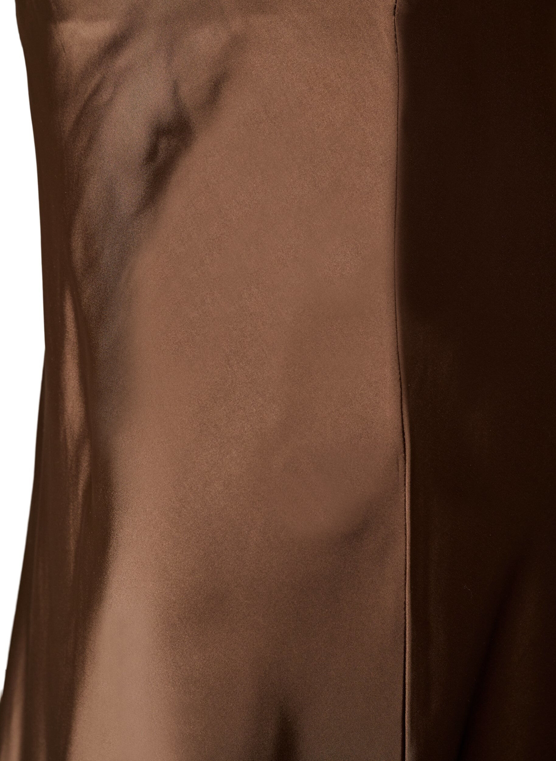 ZizziMidirock aus Satin, Braun, Packshot image number 2